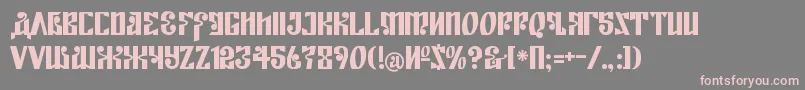 KremlinEmpire Font – Pink Fonts on Gray Background