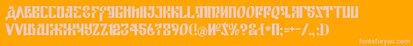 KremlinEmpire Font – Pink Fonts on Orange Background