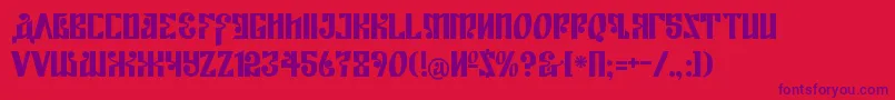 KremlinEmpire Font – Purple Fonts on Red Background