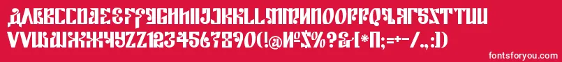 KremlinEmpire Font – White Fonts on Red Background