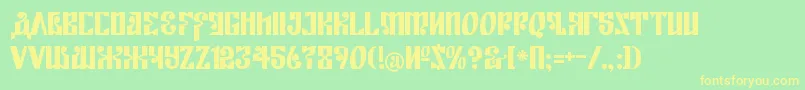 KremlinEmpire Font – Yellow Fonts on Green Background