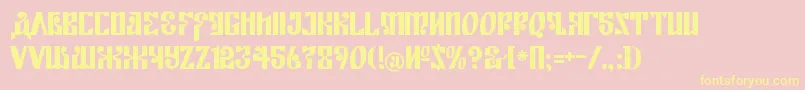 KremlinEmpire Font – Yellow Fonts on Pink Background