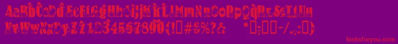 Thanksgiving Font – Red Fonts on Purple Background