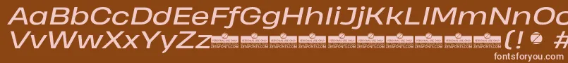HeadingProWideItalicTrial Font – Pink Fonts on Brown Background