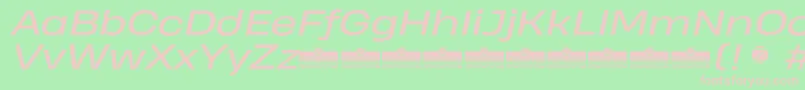HeadingProWideItalicTrial Font – Pink Fonts on Green Background