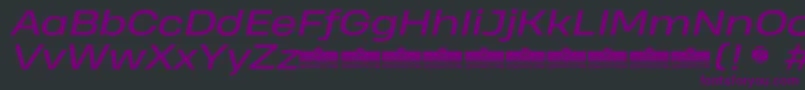 HeadingProWideItalicTrial Font – Purple Fonts on Black Background