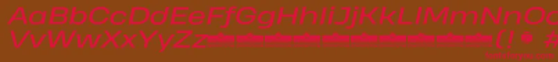 HeadingProWideItalicTrial Font – Red Fonts on Brown Background
