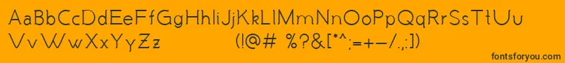 MalandrinoRegular Font – Black Fonts on Orange Background