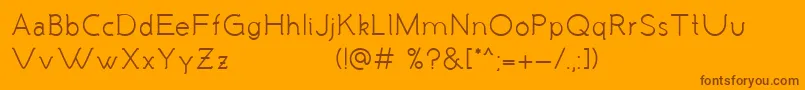 MalandrinoRegular Font – Brown Fonts on Orange Background