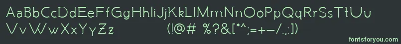 MalandrinoRegular Font – Green Fonts on Black Background