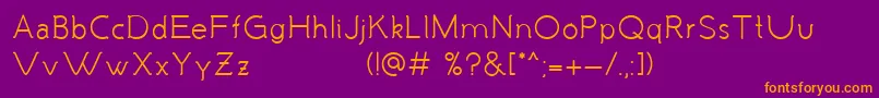 MalandrinoRegular-Schriftart – Orangefarbene Schriften auf violettem Hintergrund