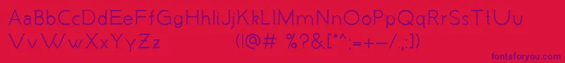 MalandrinoRegular Font – Purple Fonts on Red Background