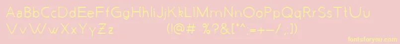 MalandrinoRegular Font – Yellow Fonts on Pink Background