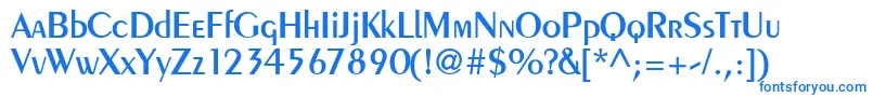 Police PeilotdbNormal – polices bleues sur fond blanc