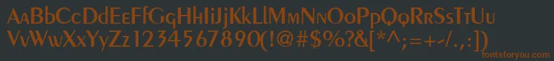 PeilotdbNormal Font – Brown Fonts on Black Background
