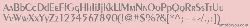 PeilotdbNormal Font – Gray Fonts on Pink Background