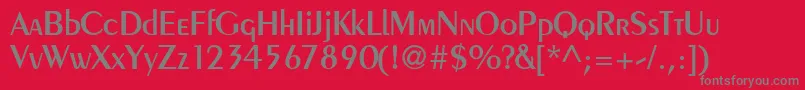 フォントPeilotdbNormal – 赤い背景に灰色の文字