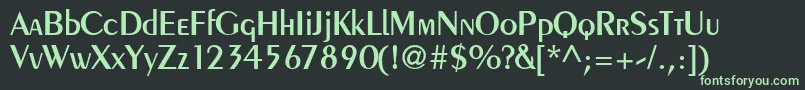Czcionka PeilotdbNormal – zielone czcionki na czarnym tle