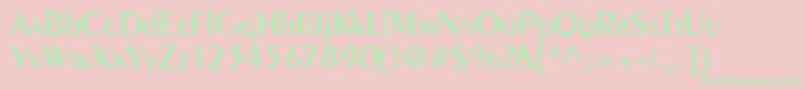 PeilotdbNormalフォントについての詳細 フォントPeilotdbNormal – ピンクの背景に緑の文字