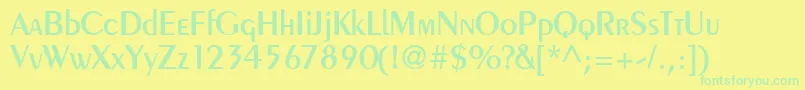 Police PeilotdbNormal – polices vertes sur fond jaune