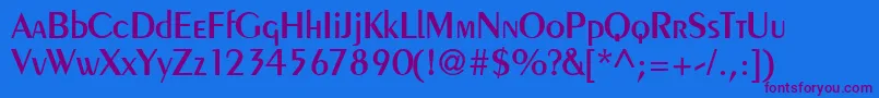 PeilotdbNormal Font – Purple Fonts on Blue Background