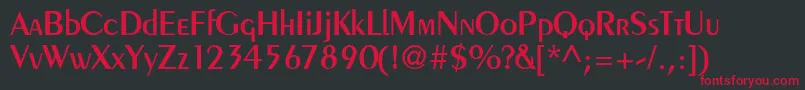 PeilotdbNormal Font – Red Fonts on Black Background