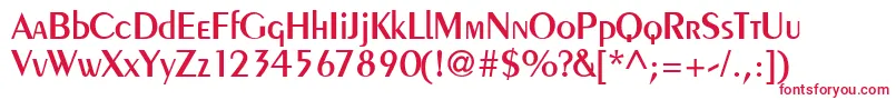 フォントPeilotdbNormal – 白い背景に赤い文字
