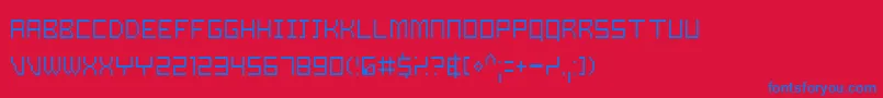 SamsonLight Font – Blue Fonts on Red Background