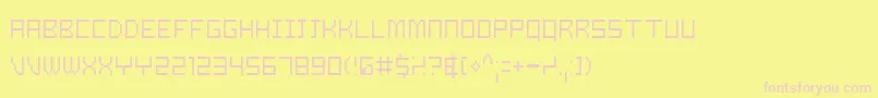 SamsonLight Font – Pink Fonts on Yellow Background