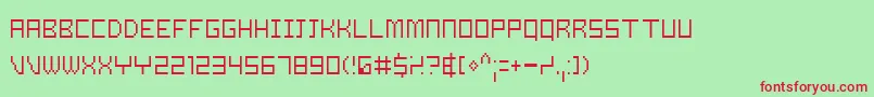 SamsonLight Font – Red Fonts on Green Background