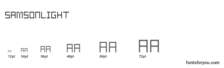 SamsonLight Font Sizes