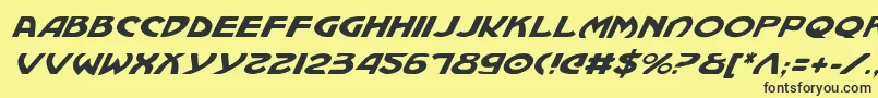 MachiavelliItalic Font – Black Fonts on Yellow Background