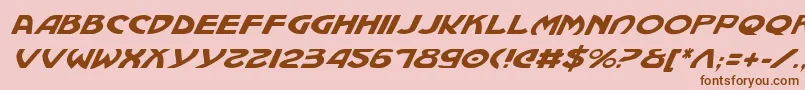 Police MachiavelliItalic – polices brunes sur fond rose