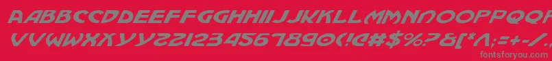 MachiavelliItalic Font – Gray Fonts on Red Background