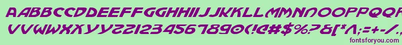 MachiavelliItalic Font – Purple Fonts on Green Background