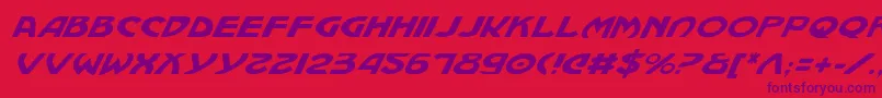 フォントMachiavelliItalic – 赤い背景に紫のフォント