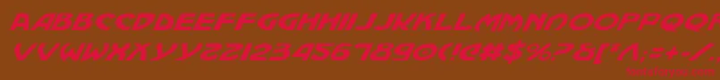 MachiavelliItalic Font – Red Fonts on Brown Background