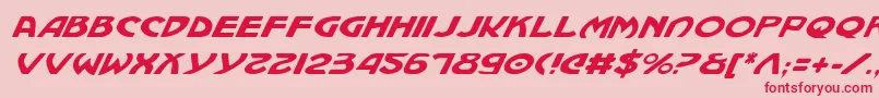 fuente MachiavelliItalic – Fuentes Rojas Sobre Fondo Rosa