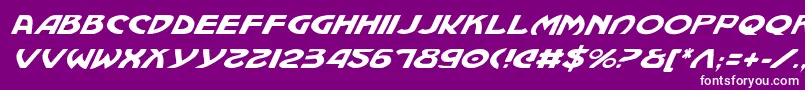 MachiavelliItalic Font – White Fonts on Purple Background