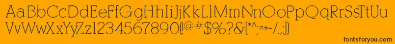 Kleinslabserif Font – Black Fonts on Orange Background