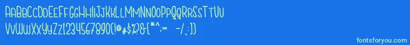 Шрифт CutiescapsFree – зелёные шрифты на синем фоне