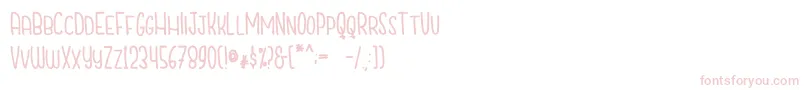 CutiescapsFree-Schriftart – Rosa Schriften auf weißem Hintergrund