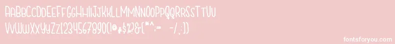 CutiescapsFree Font – White Fonts on Pink Background
