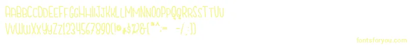 CutiescapsFree Font – Yellow Fonts on White Background