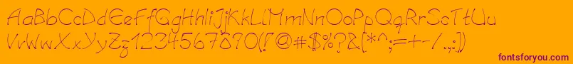 Más sobre la fuente LinotypesalamanderRegular fuente LinotypesalamanderRegular – Fuentes Moradas Sobre Fondo Naranja