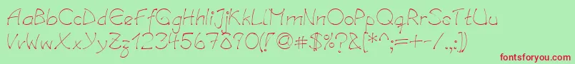 LinotypesalamanderRegular Font – Red Fonts on Green Background