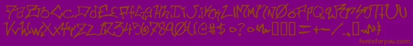 Ill.SkillzWildstyle Font – Brown Fonts on Purple Background