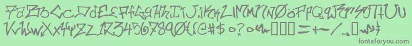 Ill.SkillzWildstyle Font – Gray Fonts on Green Background