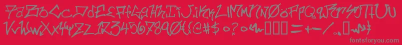 Ill.SkillzWildstyle Font – Gray Fonts on Red Background