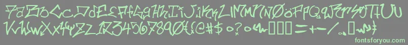 Ill.SkillzWildstyle Font – Green Fonts on Gray Background